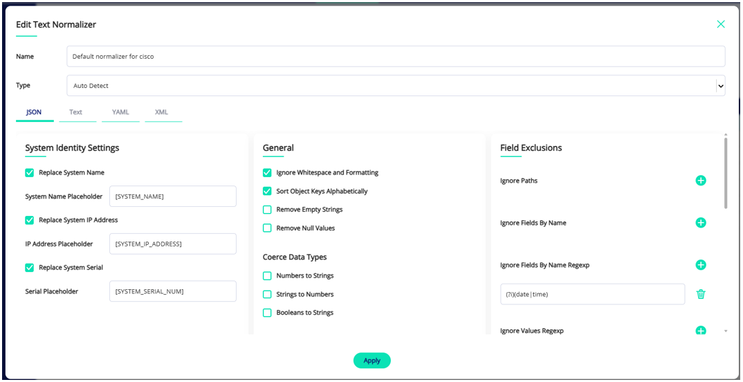 Editing a text normalizer