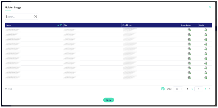 Selecting the golden image asset